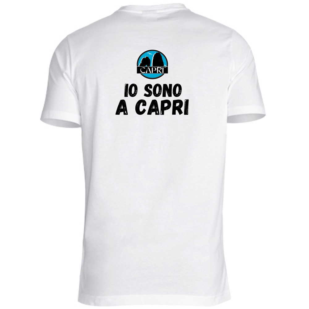 T-Shirt Bambino IO SONO A CAPRI SCRITTA NERA