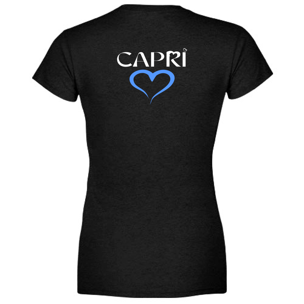 T-Shirt Woman Organic CAPRI CUORE AZZURRO
