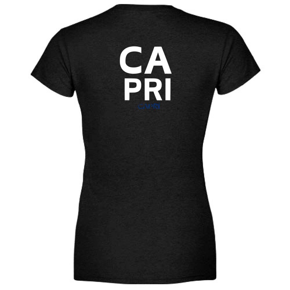 T-Shirt Woman Organic CAPRI DESIGN SCRITTA BIANCA