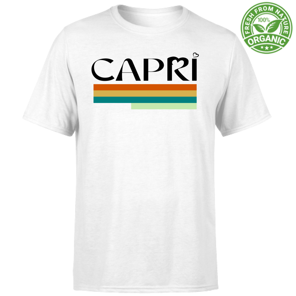 T-Shirt Bambino Organic CAPRI TECNICOLOR SCRITTA NERA
