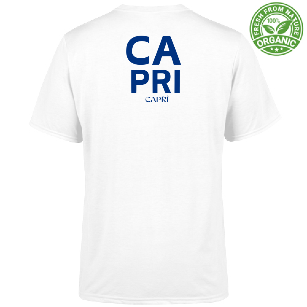 T-Shirt Unisex Organic CAPRI DESIGN SCRITTA BLUE