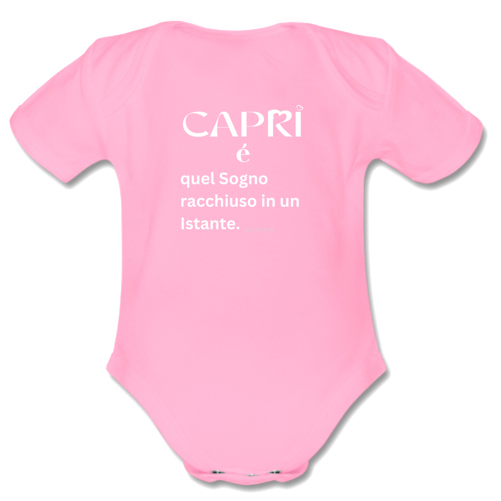 Body Bambino Capri Sogno racchiuso in un istante scritta bianca