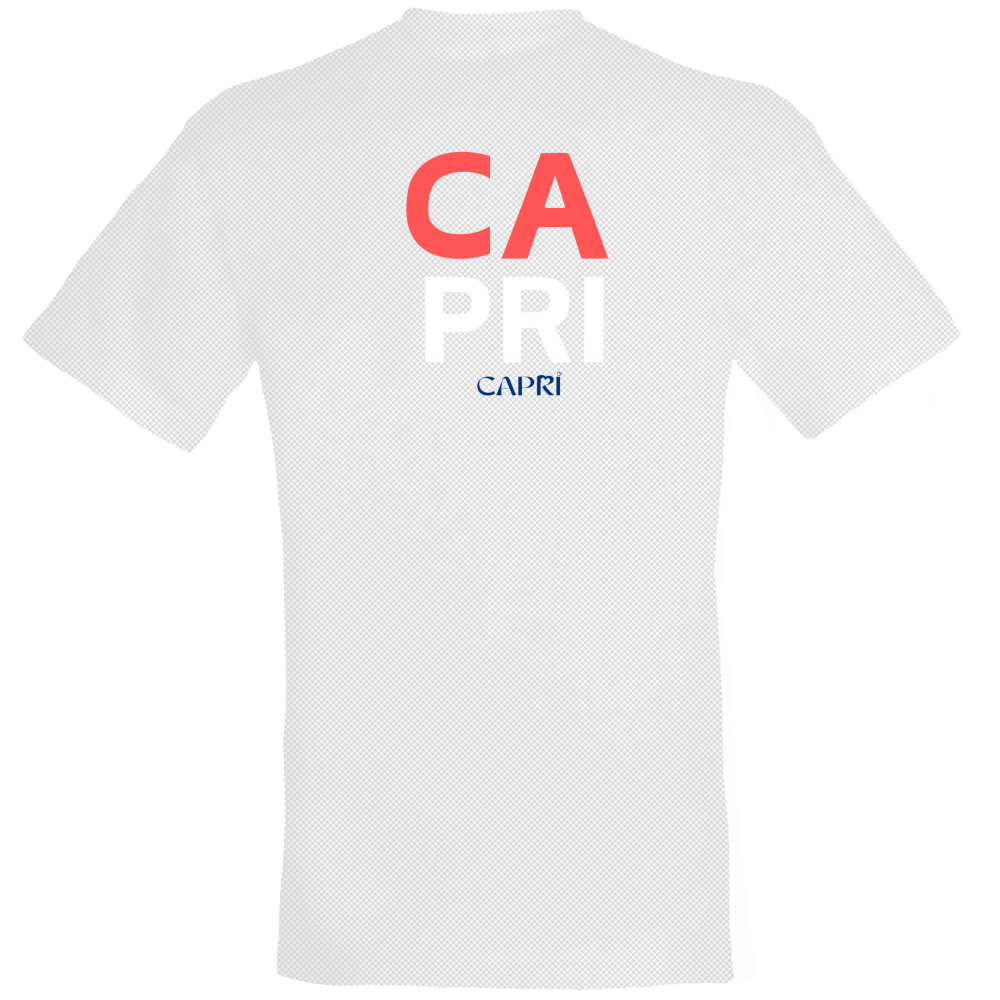 T-Shirt Unisex Dry Sport CAPRI DESIGN SCRITTA ROSSA