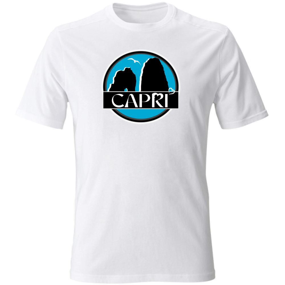 T-Shirt Unisex CAPRI CERCHIO MAGICO CON  FARAGLIONI