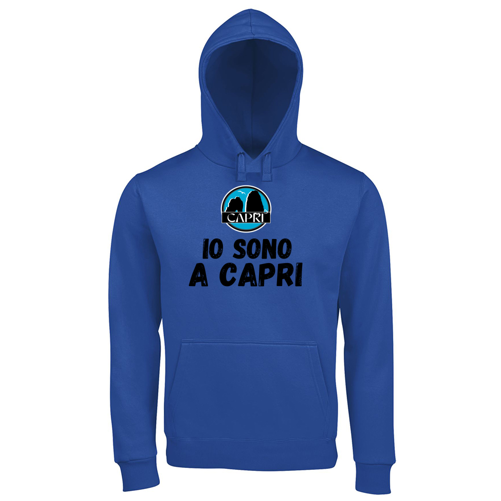 Hoodie Premium Men IO SONO A CAPRI SCRITTA NERA