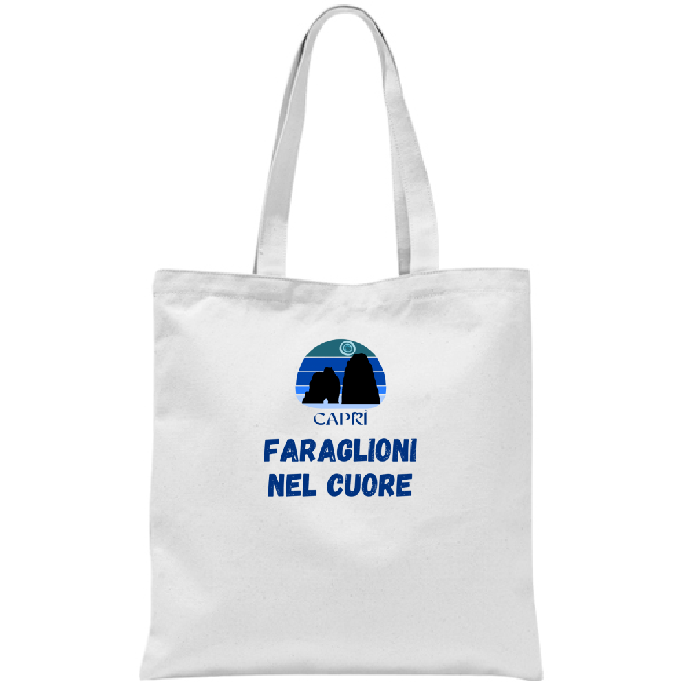 FARAGLIONI DI CAPRI BAG IN THE HEART WRITTEN BLUE