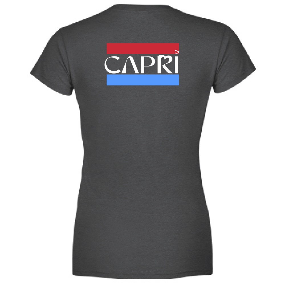 Women's T-Shirt CAPRI BAND RED BLUE WHITE