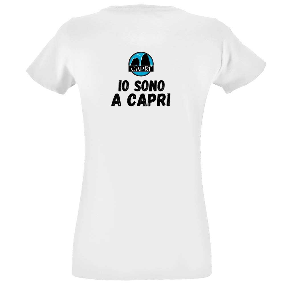 T-Shirt Women Fit I AM IN CAPRI BLACK WRITING