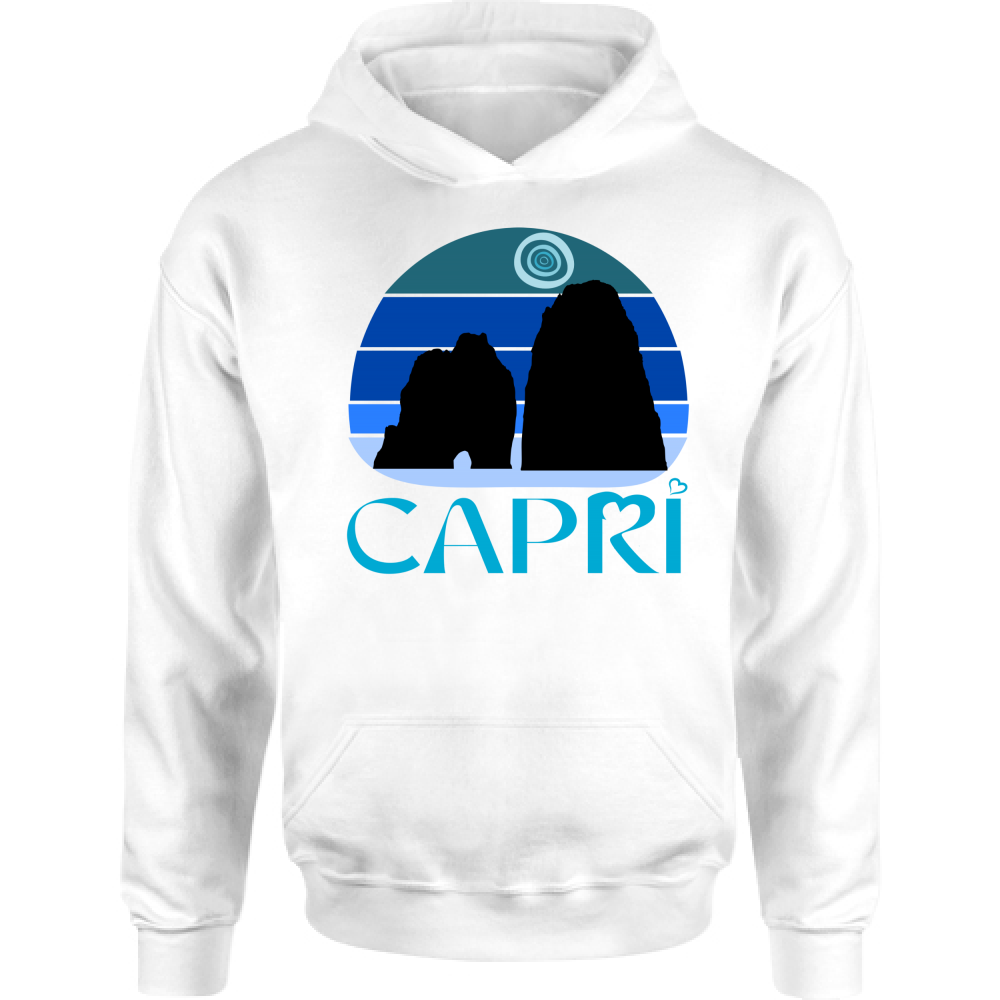 Felpa Bambino con Cappuccio CAPRI VINTAGE TRAMONTO AZZURRATO