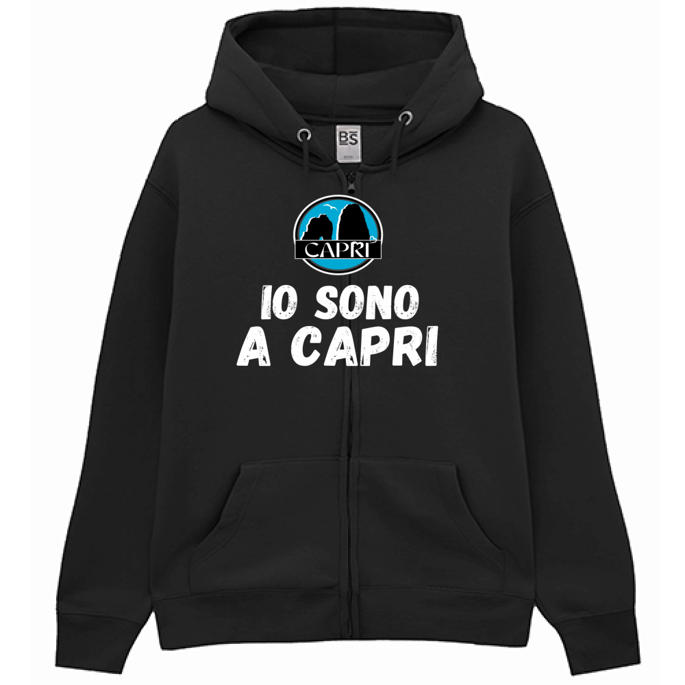Premium Hoodie Zip I AM IN CAPRI WHITE WRITING