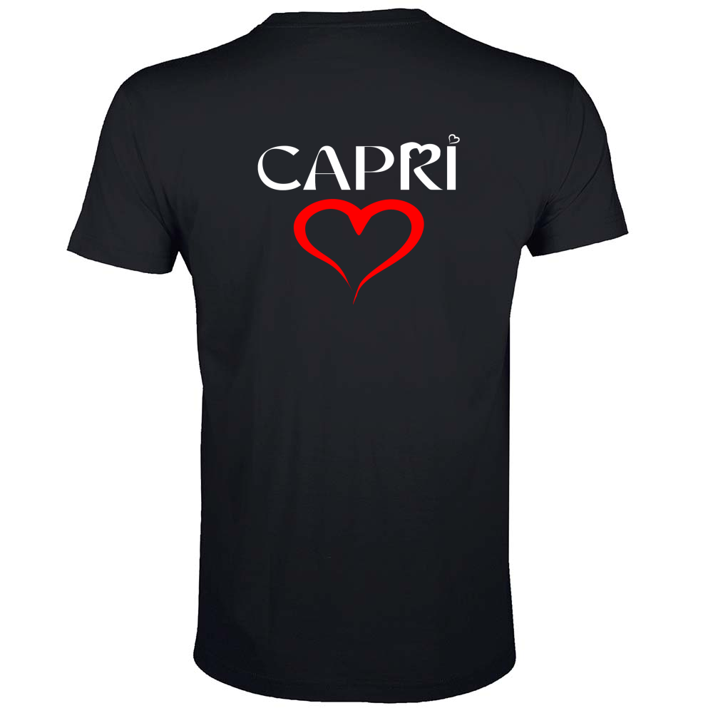 T-Shirt Men Fit HEART CAPRI RED