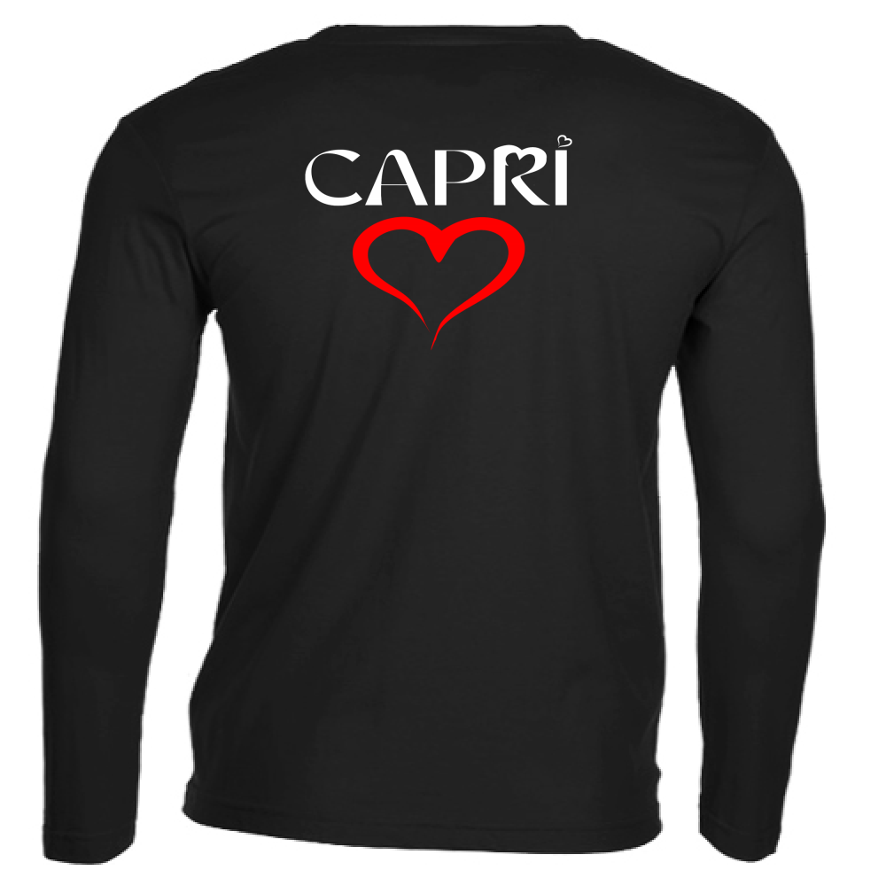 T-Shirt Unisex Manica Lunga CUORE CAPRI ROSSO