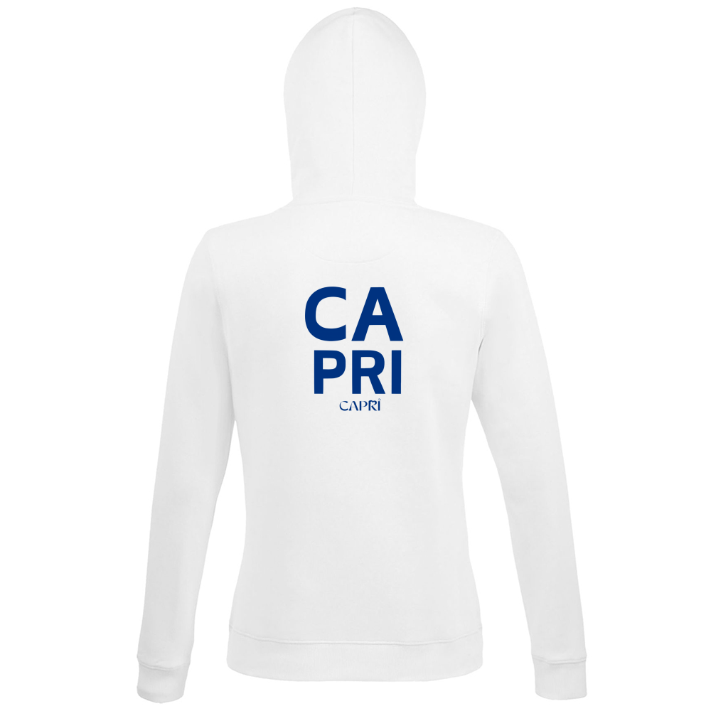 Hoodie Premium Women CAPRI DESIGN SCRITTA BLUE