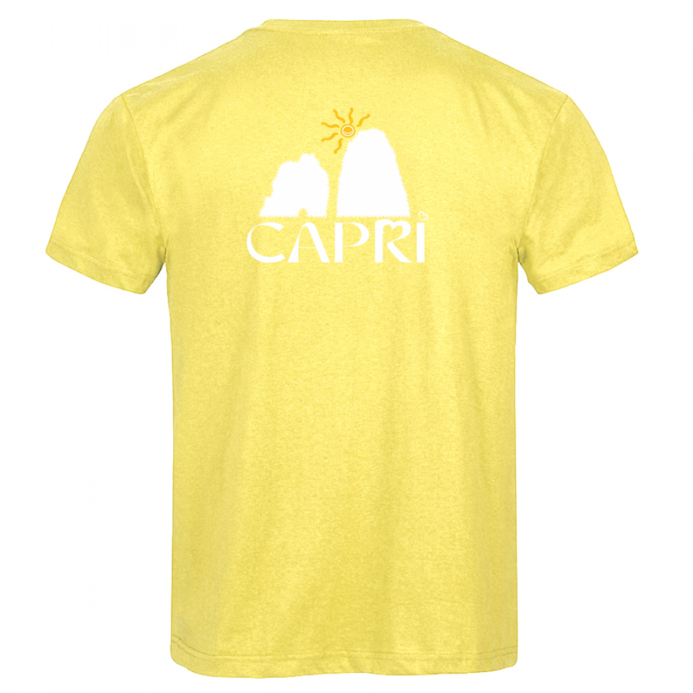 T-Shirt Men Premium CAPRI HAPPY FARAGLIONI WHITE
