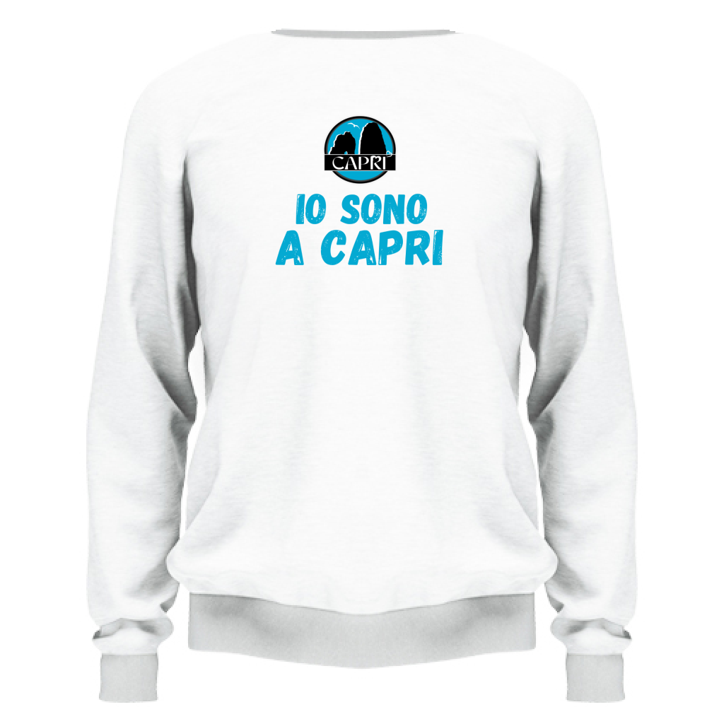 Felpa Unisex IO SONO A CAPRI SCRITTA AZZURRA