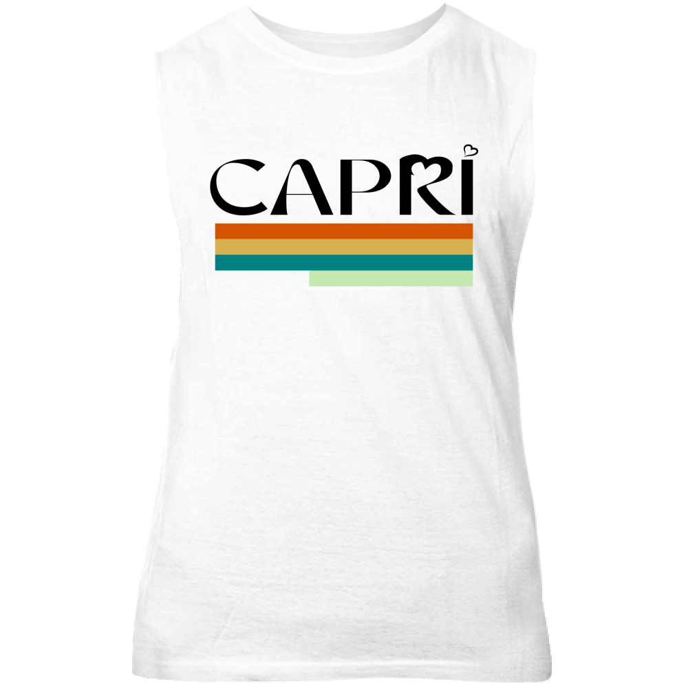 Canotta Unisex CAPRI TECNICOLOR SCRITTA NERA