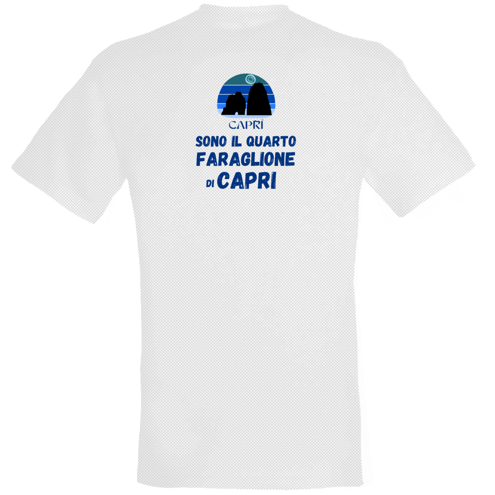 T-Shirt Unisex Dry Sport SONO IL QUARTO FARAGLIONE DI CAPRI SCRITTA BLUE