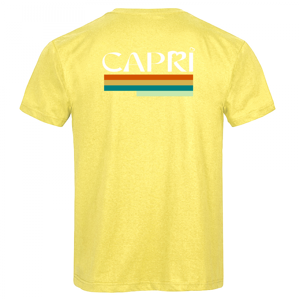 T-Shirt Men Premium CAPRI TECNICOLOR SCRITTA BIANCA