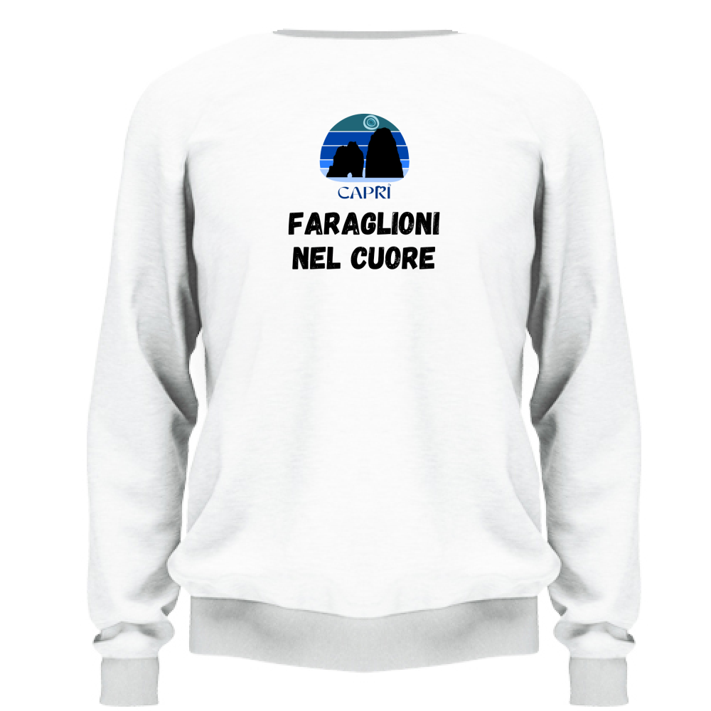 Unisex Sweatshirt FARAGLIONI DI CAPRI IN THE HEART BLACK WRITING