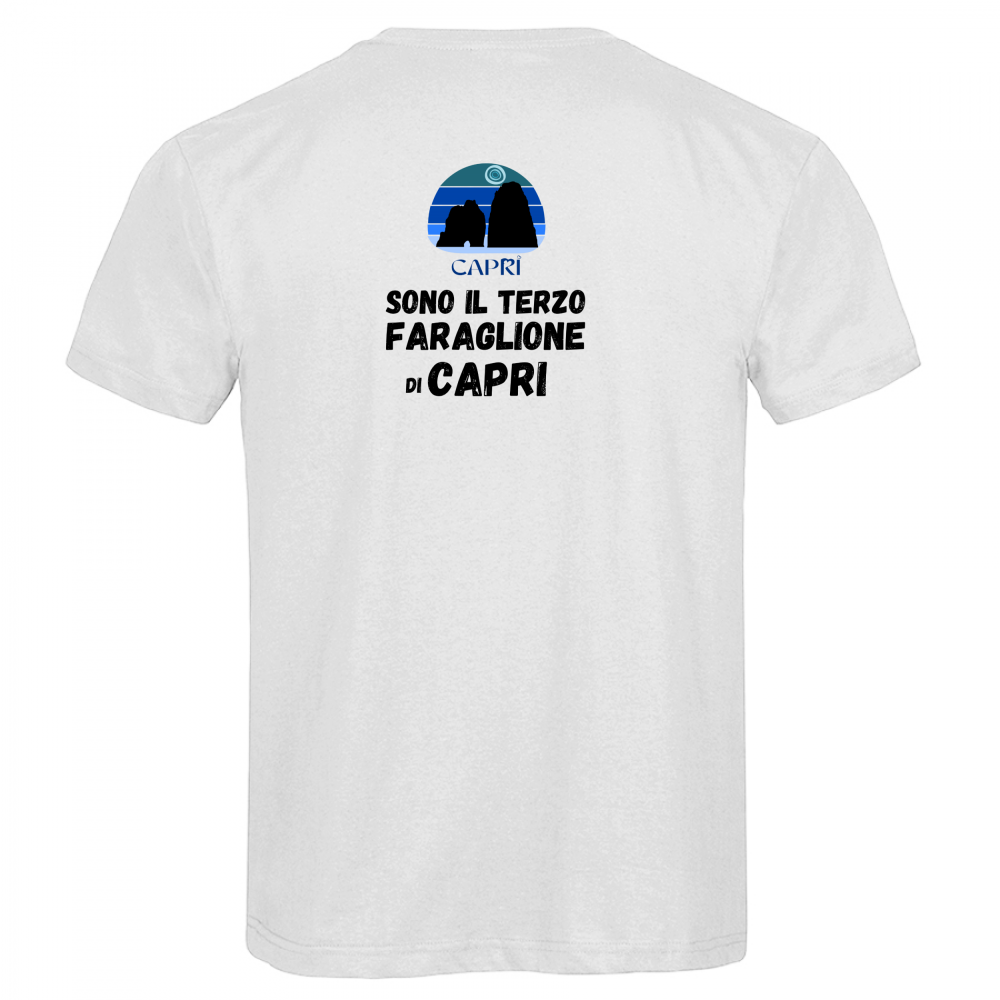 T-Shirt Men Premium SONO IL TERZO FARAGLIONE DI CAPRI SCRITTA NERA