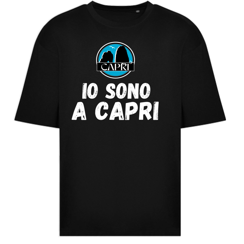 T-Shirt Oversize IO SONO A CAPRI SCRITTA BIANCA