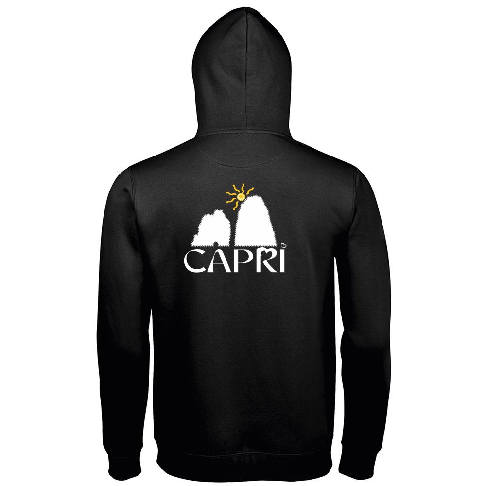Premium Men's Hoodie CAPRI HAPPY FARAGLIONI WHITE