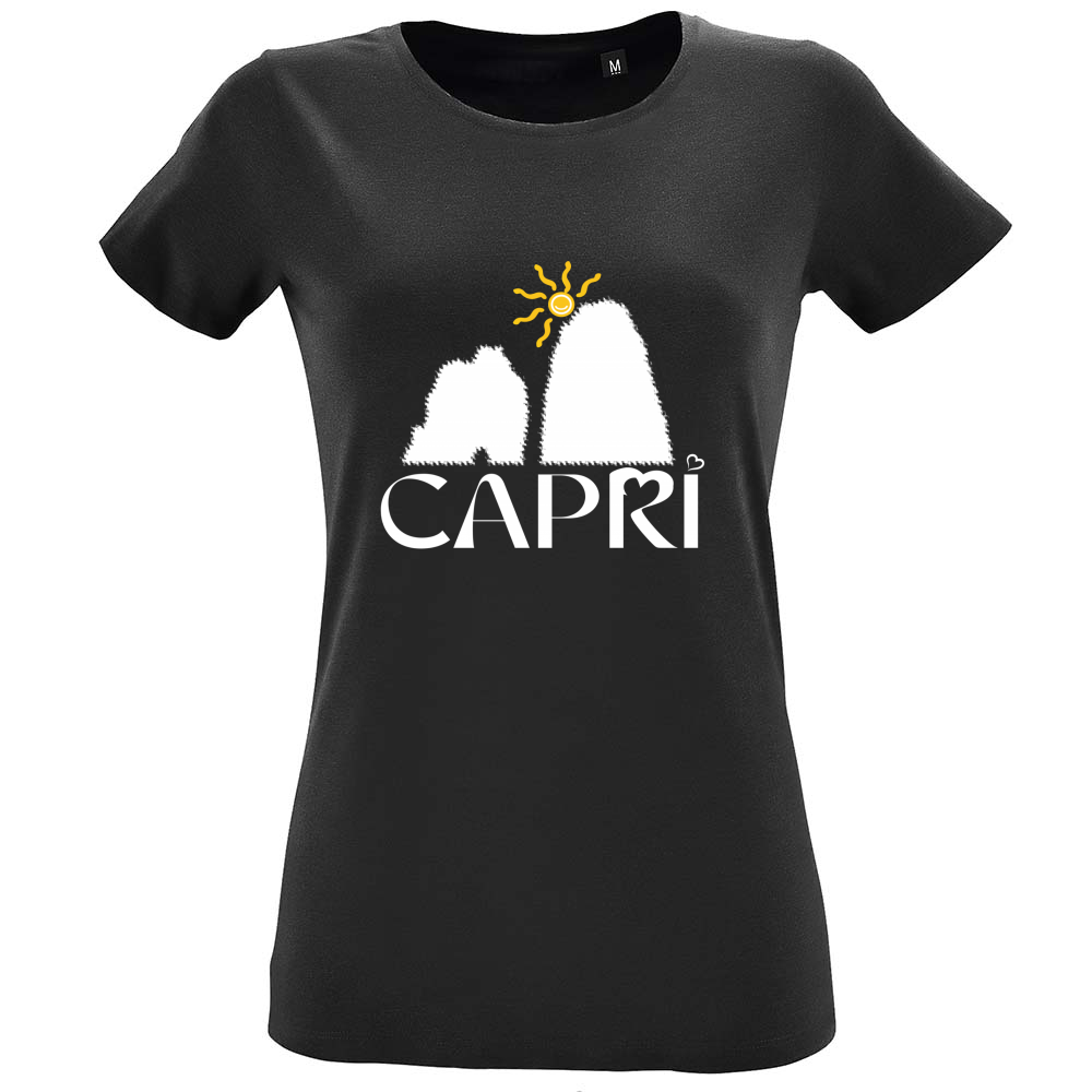 T-Shirt Women Fit CAPRI HAPPY FARAGLIONI WHITE