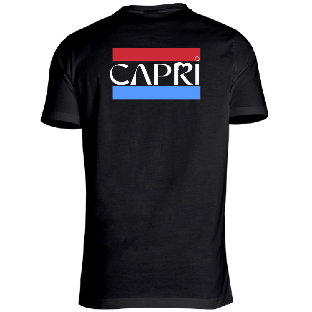 T-Shirt Unisex CAPRI FASCIA ROSSO BLUE BIANCO