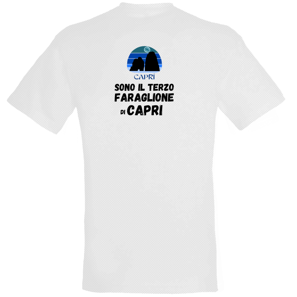 T-Shirt Unisex Dry Sport SONO IL TERZO FARAGLIONE DI CAPRI SCRITTA NERA
