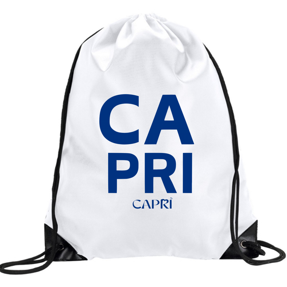 CAPRI DESIGN BLUE WRITING BACKPACK