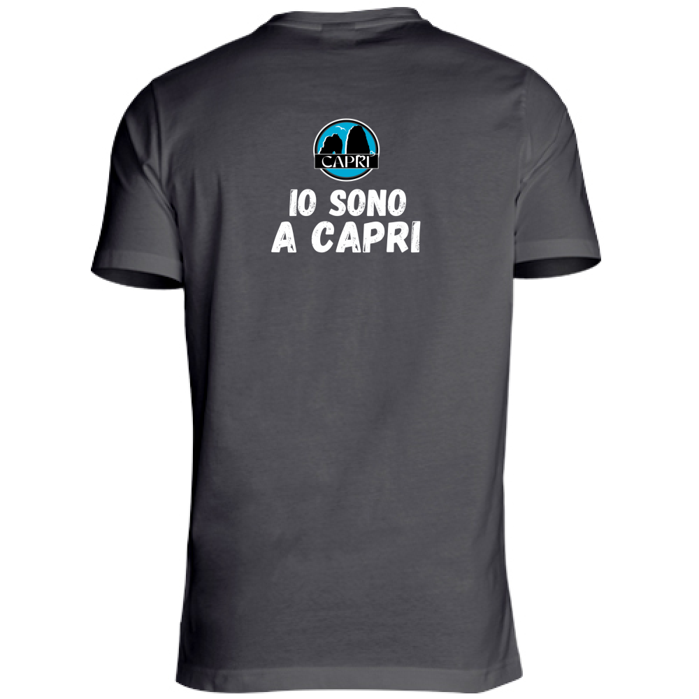 Unisex T-Shirt Large I AM IN CAPRI WHITE WRITING