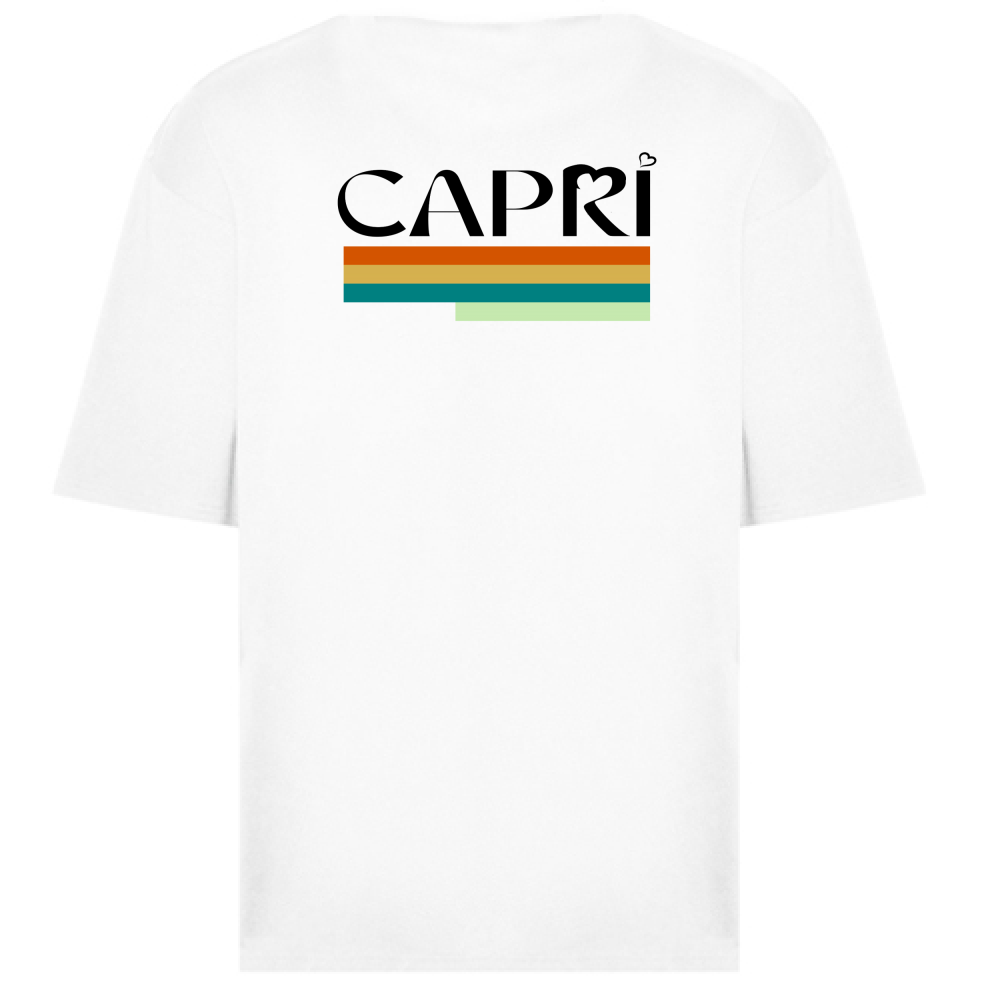 T-Shirt Oversize CAPRI TECNICOLOR SCRITTA NERA