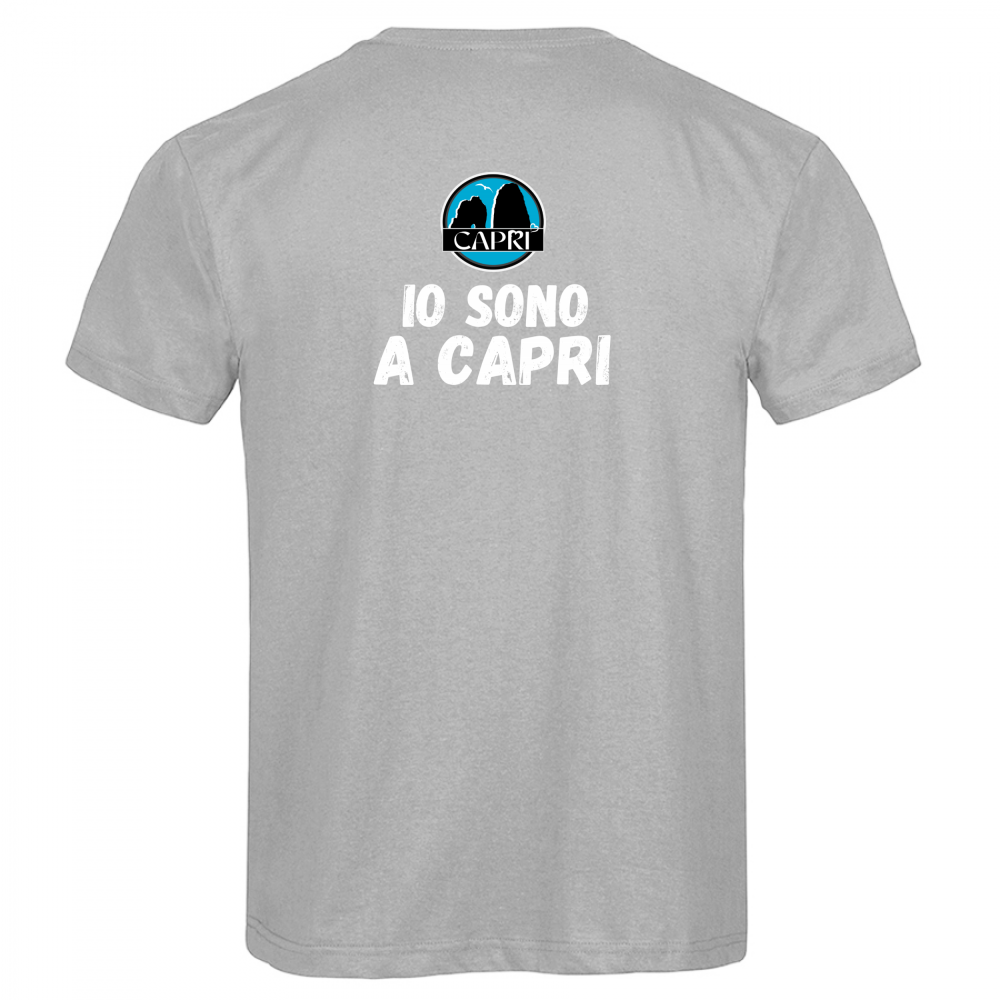 T-Shirt Men Premium IO SONO A CAPRI SCRITTA BIANCA