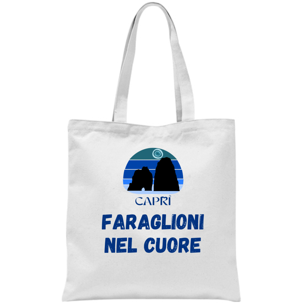 FARAGLIONI DI CAPRI BAG IN THE HEART WRITTEN BLUE