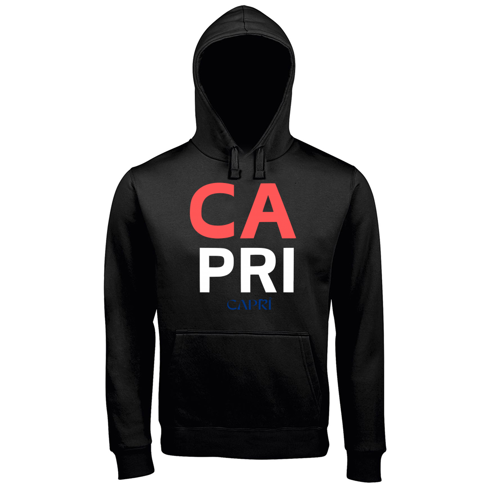 Hoodie Premium Men CAPRI DESIGN SCRITTA ROSSA