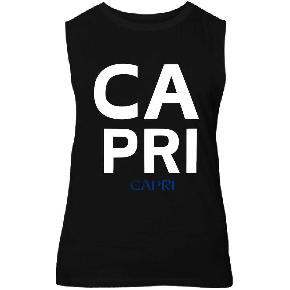 Canotta Unisex CAPRI DESIGN SCRITTA BIANCA