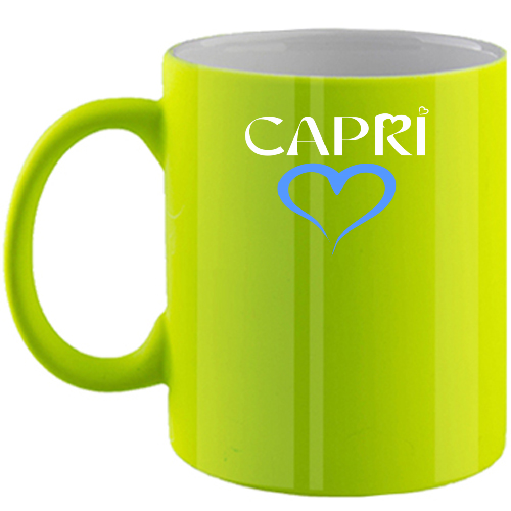 Fluorescent CAPRI BLUE HEART Mug