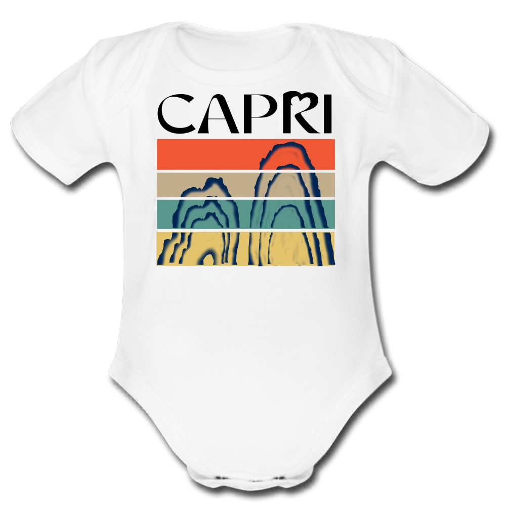 Body Bambino CAPRI PORZIONI FARAGLIONI SCRITTA NERA