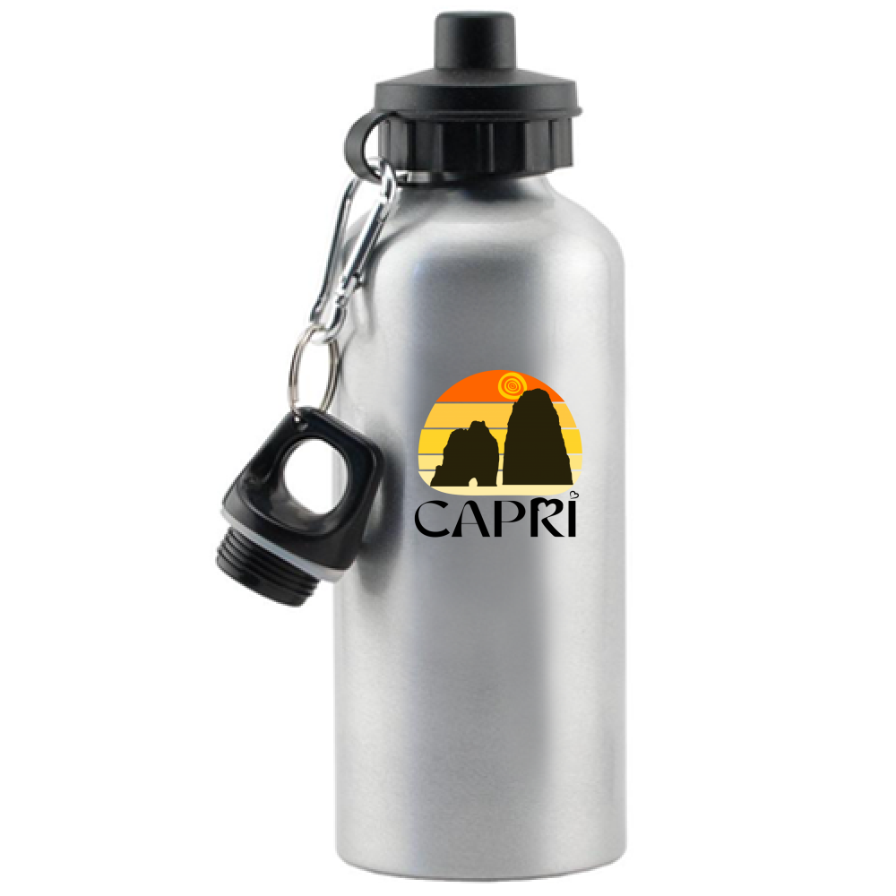 Borraccia CAPRI TRAMONTO VINTAGE SCRITTA NERA