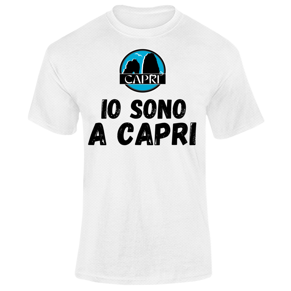 T-Shirt Unisex Dry Sport IO SONO A CAPRI SCRITTA NERA