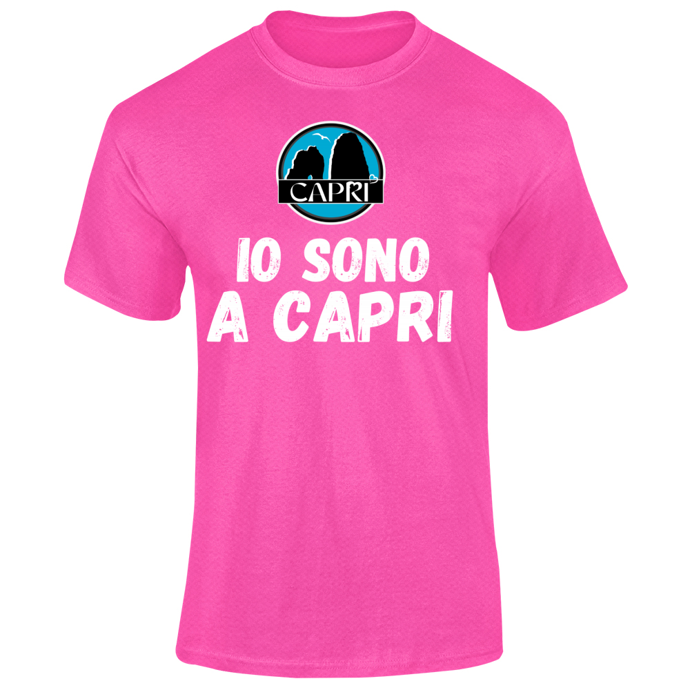 T-Shirt Unisex Dry Sport IO SONO A CAPRI SCRITTA BIANCA
