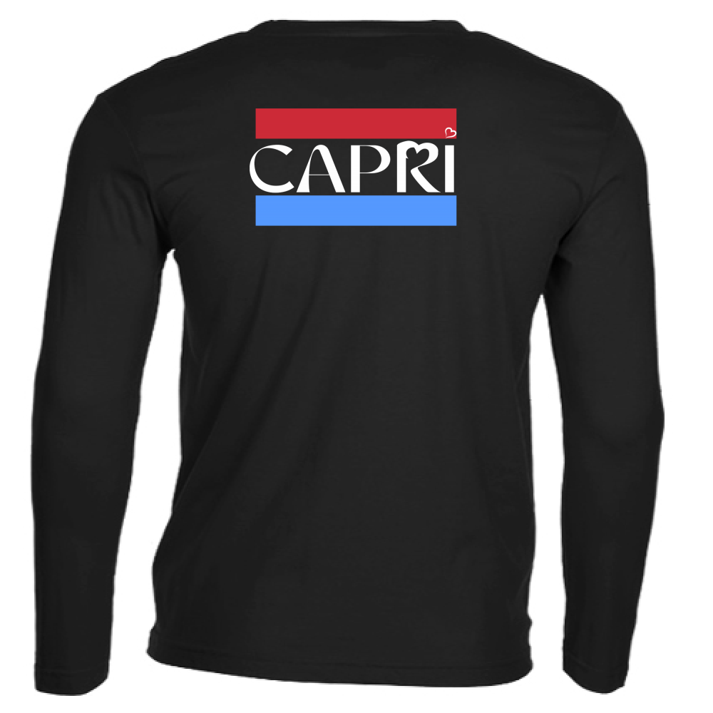 Unisex Long Sleeve T-Shirt CAPRI BAND RED BLUE WHITE