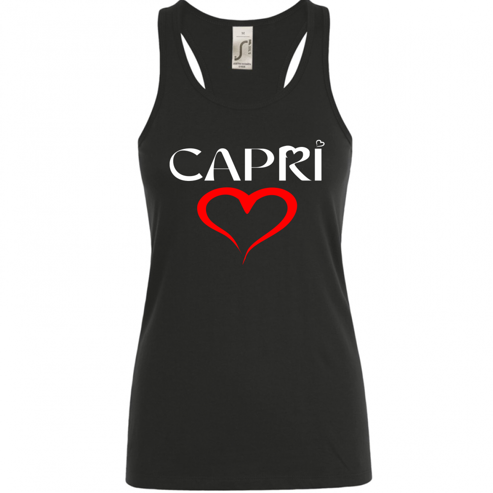 Canotta Donna CUORE CAPRI ROSSO