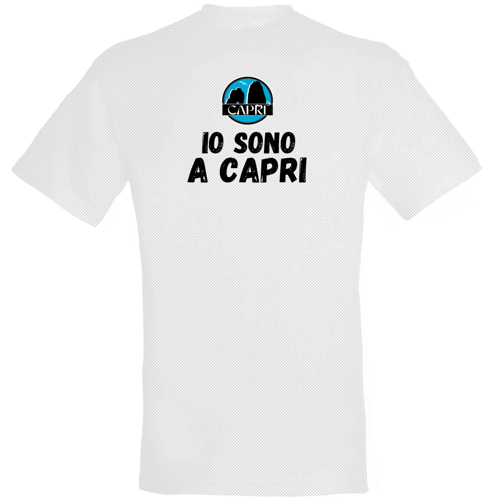 T-Shirt Unisex Dry Sport IO SONO A CAPRI SCRITTA NERA