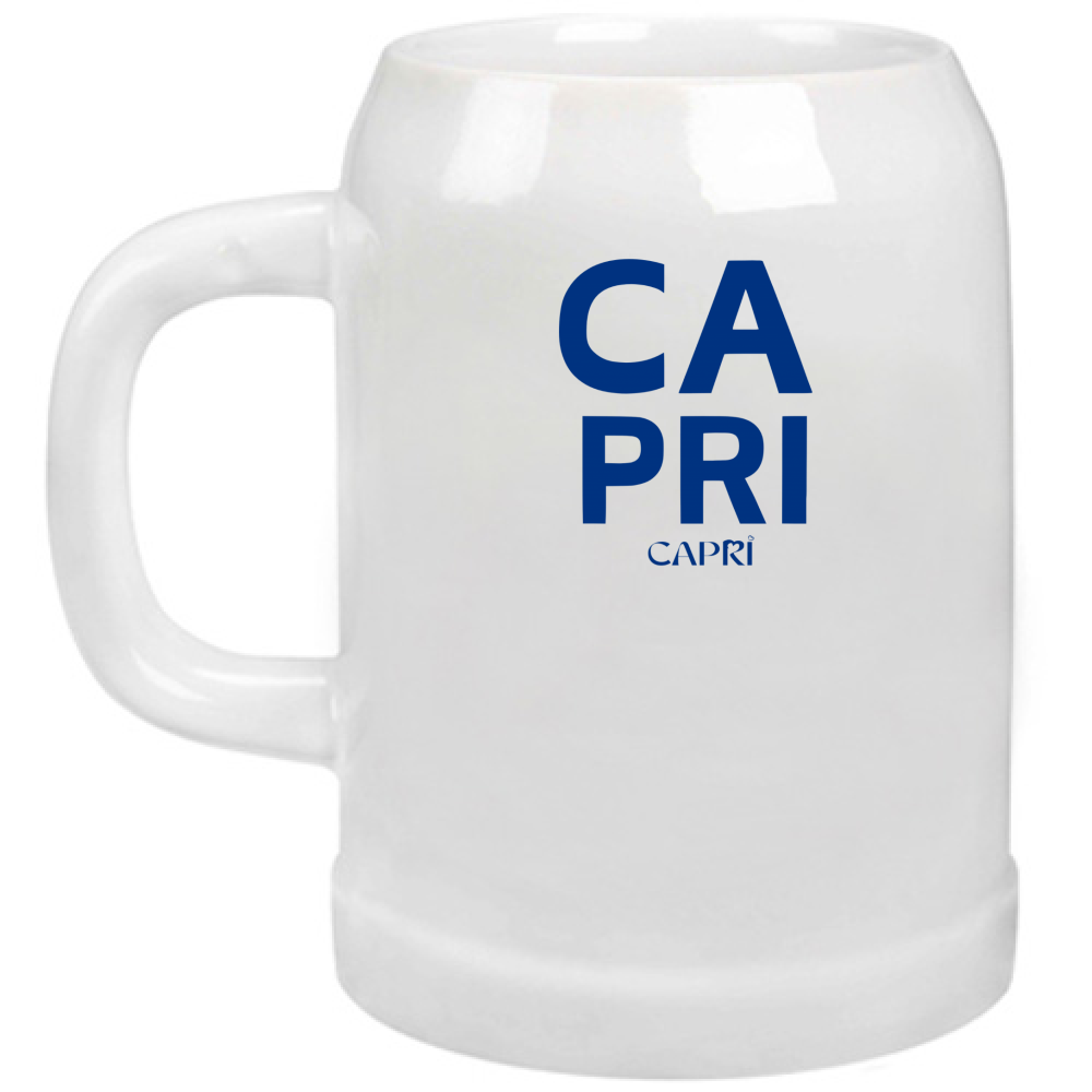 Beer Mug CAPRI DESIGN WRITTEN BLUE