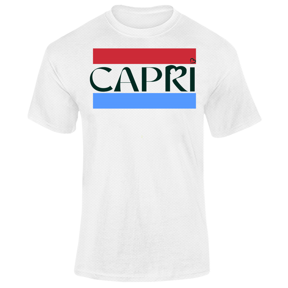 T-Shirt Unisex Dry Sport CAPRI FASCIA ROSSO BLUE SCRITTA NERA