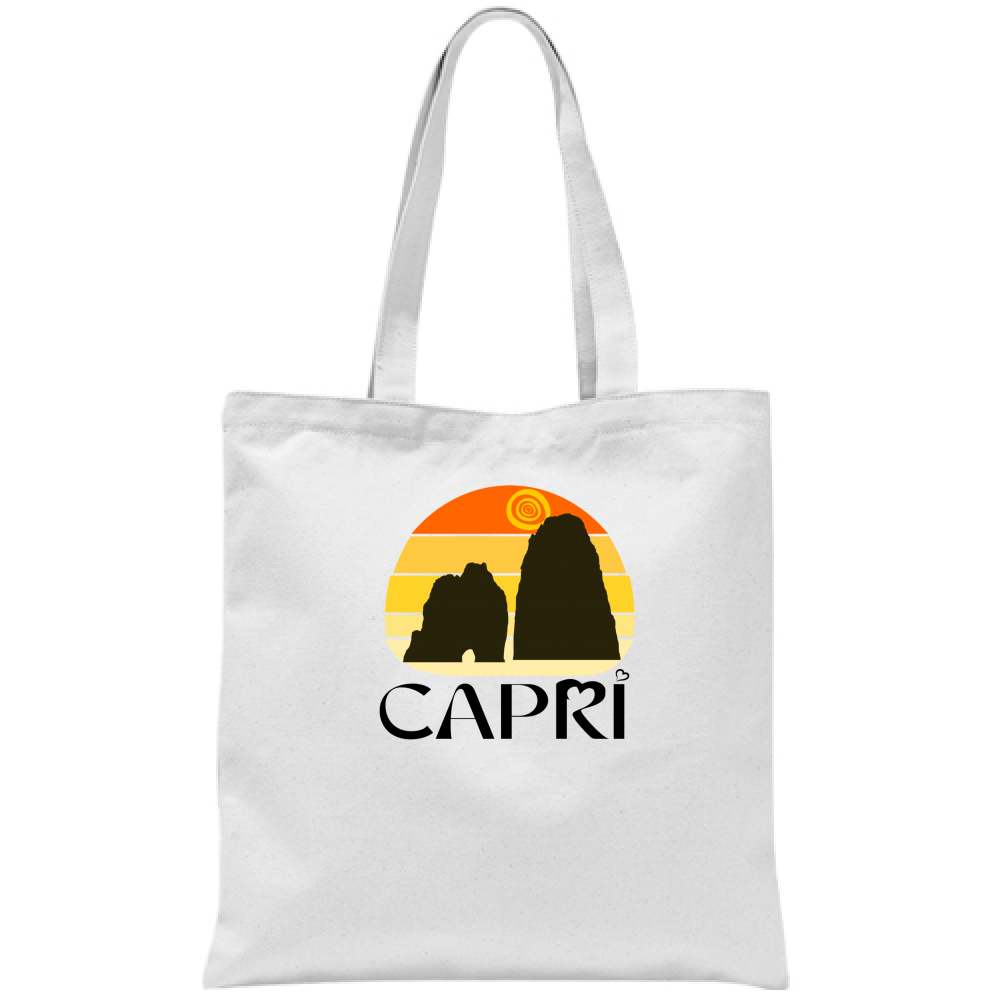 CAPRI SUNSET VINTAGE BLACK WRITING bag 