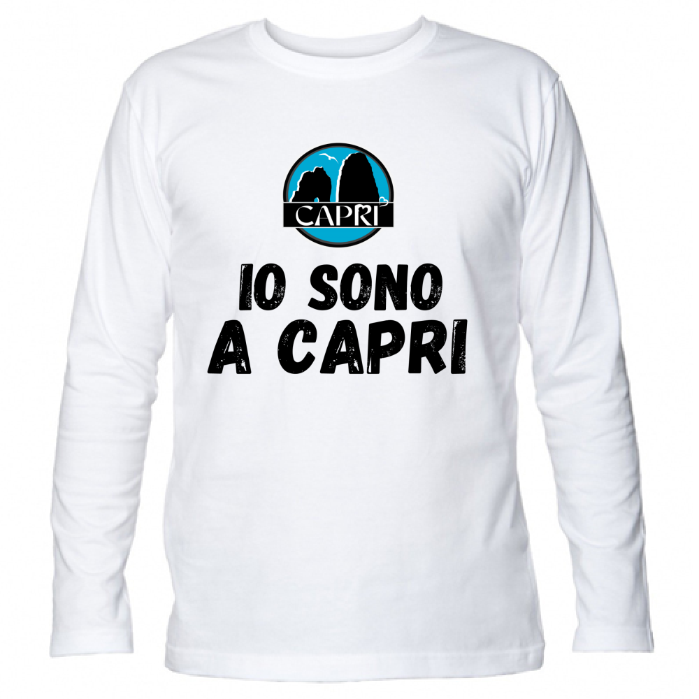 Unisex Long Sleeve T-Shirt I AM IN CAPRI BLACK WRITING