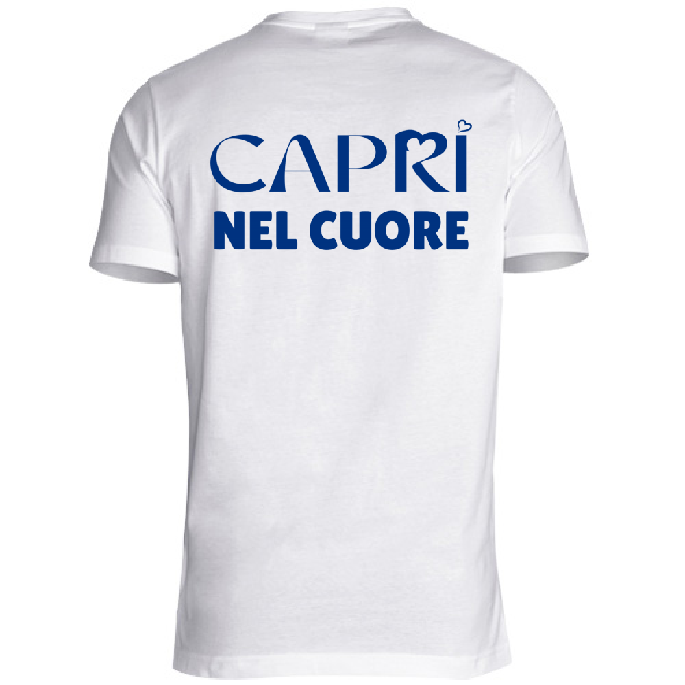 T-Shirt Unisex Scollo V Capri Nel Cuore