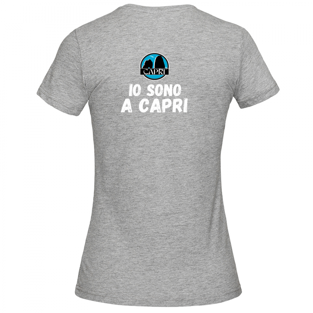 T-Shirt Women Premium IO SONO A CAPRI SCRITTA BIANCA